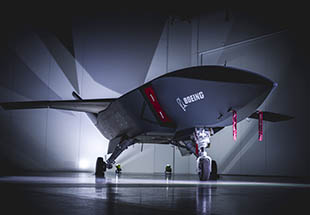 ӰƵ Australia has built the first of three Loyal Wingman aircraft, which will serve as the foundation for the ӰƵ Airpower Teaming System being developed for the global defense market. The aircraft are designed to fly alongside existing platforms and use artificial intelligence to conduct teaming missions. (ӰƵ photo)