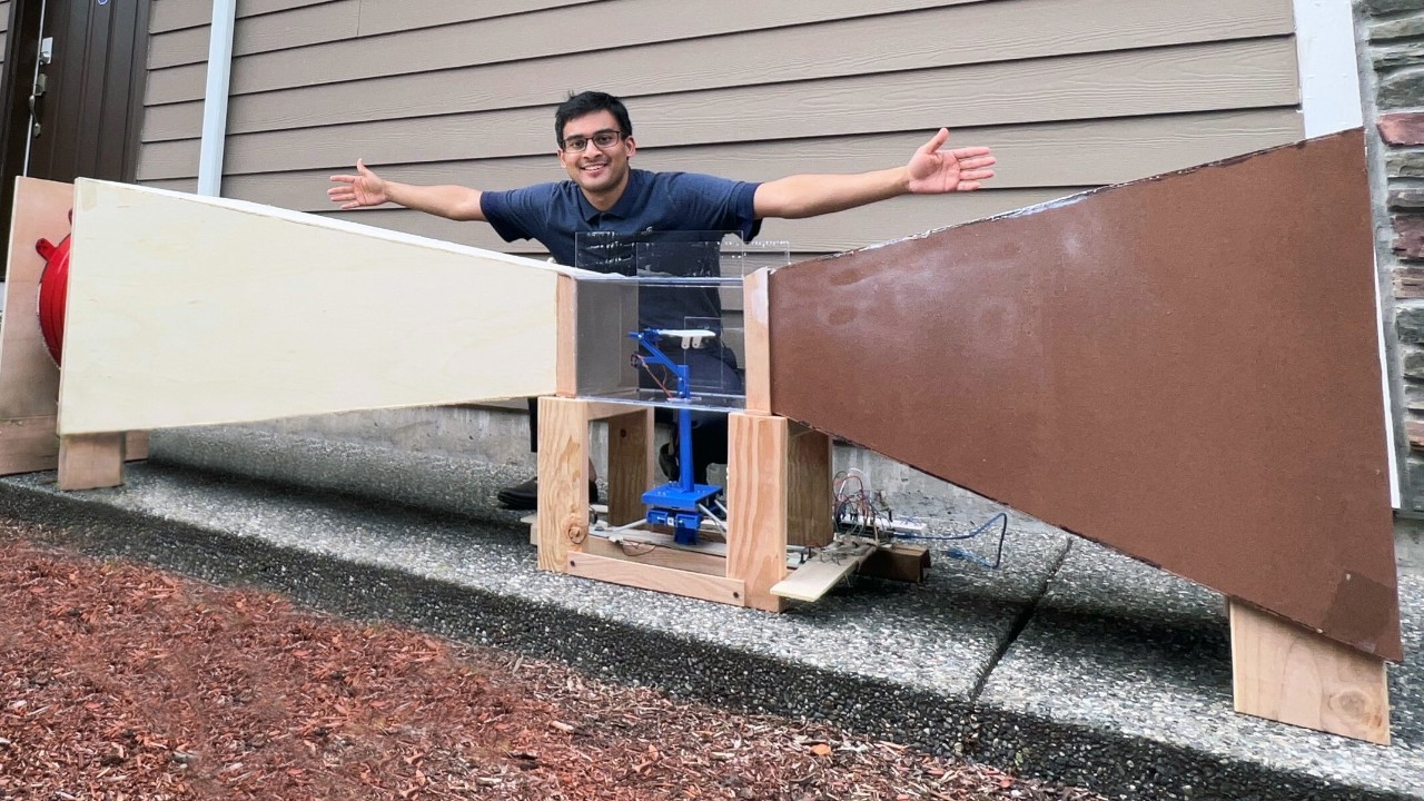 ӰƵ engineer builds wind tunnel at home